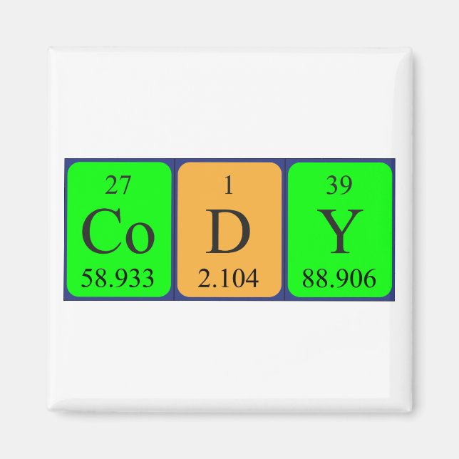 Cody Periodenmagnet Magnet (Vorne)