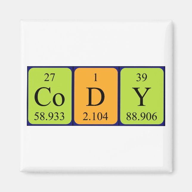 Cody Periodenmagnet Magnet (Vorne)