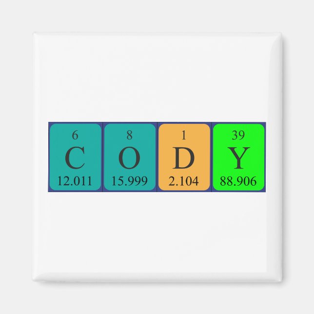 Cody Periodenmagnet Magnet (Vorne)