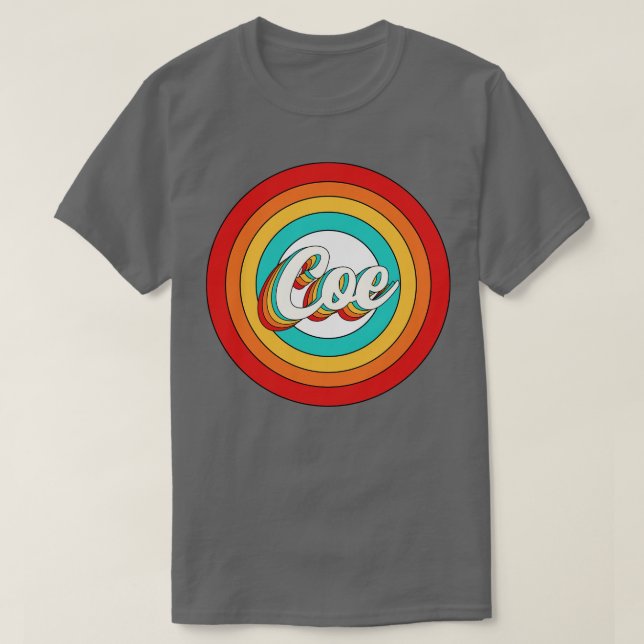 Coe Name Shirt Vintag Coe Circle (Design vorne)