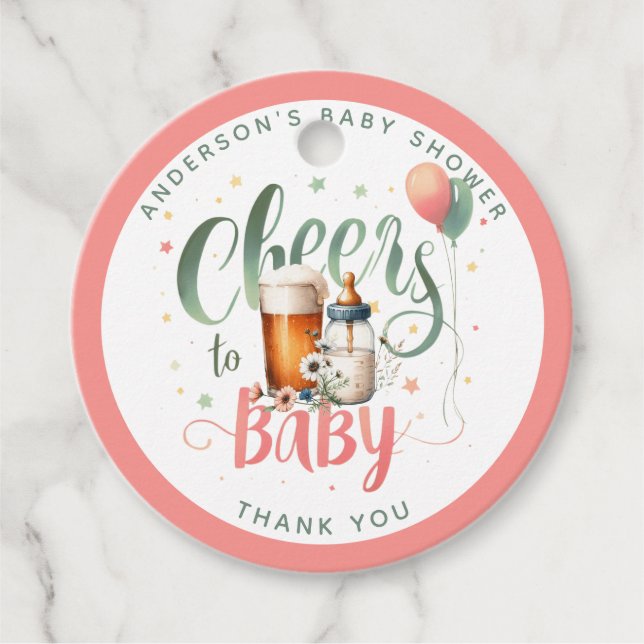 COED Chef to Baby ist Bierbrauen Flaschen Verpacku Geschenkanhänger (Vorderseite)