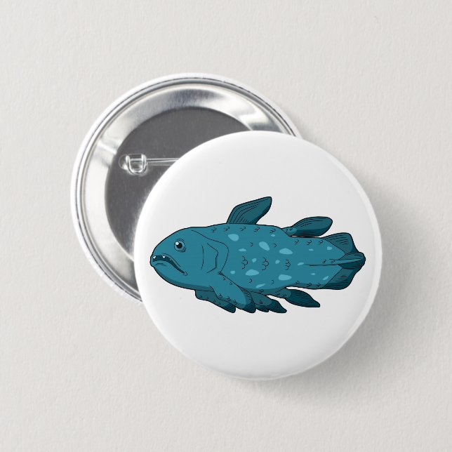 Coelacanth - Der lebendige Fossil Button (Vorne & Hinten)