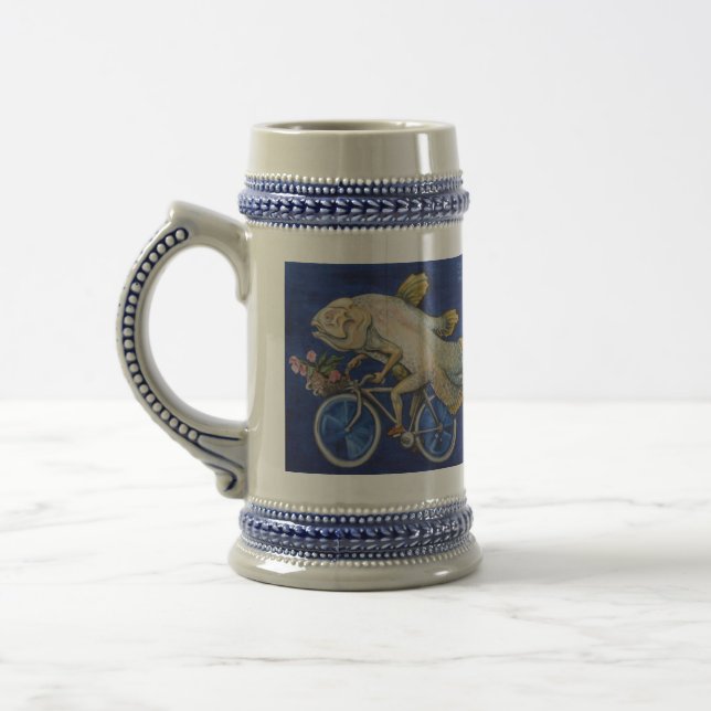 Coelacanth, GETRÄNK WIE A FISHON ein FAHRRAD Bierglas (Links)