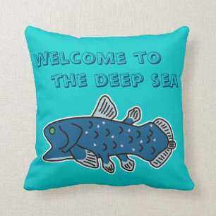 Coelacanth Kissen "WILLKOMMEN zum TIEFSEE "