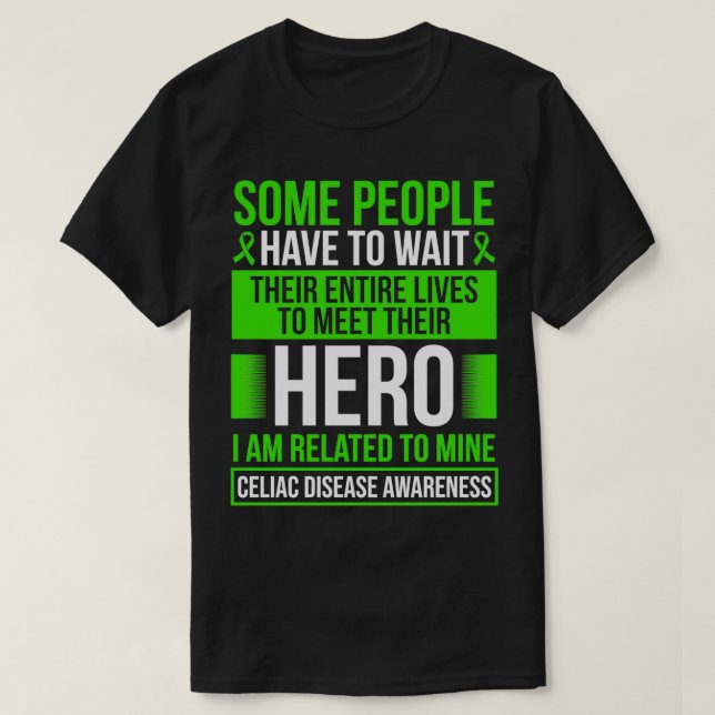 Coeliac Disease Ribbon Celiac Disease Warrior T-Shirt (Design vorne)