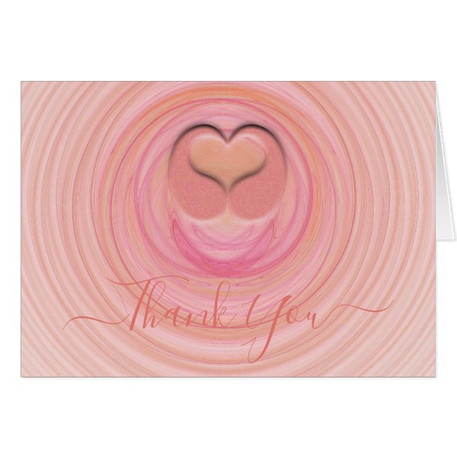 Coeur 3D chic Pastel Spirals Personnalisé à l'inté (Devant Horizontal)