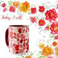 Coeur Abstrait Design Arrière - plan moderne Mug