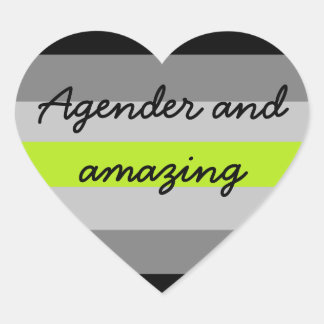 Cœur Agender et Sticker Extraordinaire