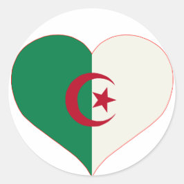 Coeur-Algerie Runder Aufkleber