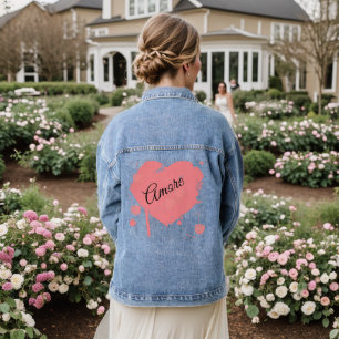 Coeur "Amore" Grunge Denim Veste