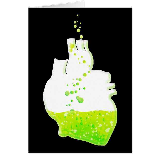 coeur anatomique vert liquide (Devant)