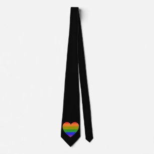 Coeur arc-en-ciel Cravate
