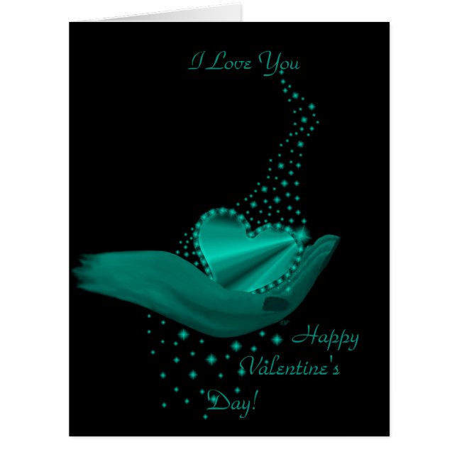 Coeur arc-en-ciel en main avec étoiles (Devant)