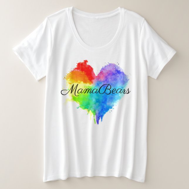 Coeur arc-en-ciel féminin et chemise (Design devant)