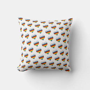 Coeur arc-en-ciel Motif Jeu oreiller