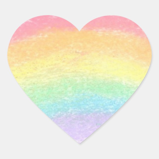 Coeur arc-en-ciel - Sticker (Devant)