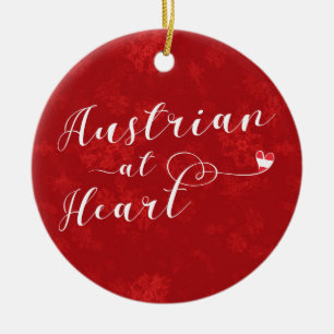 Coeur autrichien, ornement d'arbre de Noël