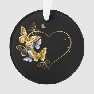 Coeur aux papillons d'or
