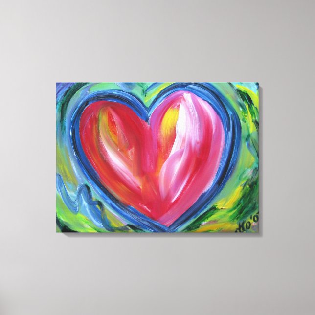 Coeur avec Espoir Peinture de toile Art Peinture (Recto)