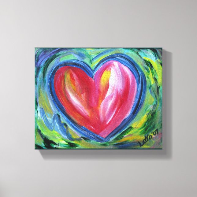 Coeur avec Espoir Peinture de toile Art Peinture (Recto)