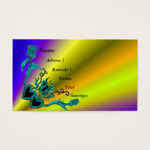 Coeur avec Fleur et Papillon sur Arc-en-ciel