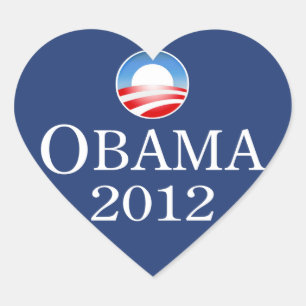 Cœur Barack Obama Sticker Coeur 2012