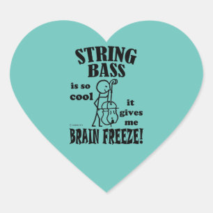 Cœur Basse à cordes, Sticker Coeur du gel du cerveau