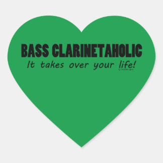 Cœur Basse Clarinetaholic Vie Coeur Sticker
