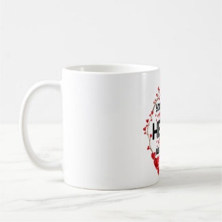 Coeur battre tasse de café
