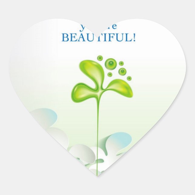 Cœur Beau Sticker (Devant)