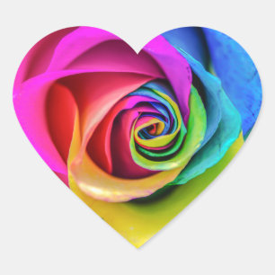 Cœur Beau Sticker Coeur Rose Arc-en-ciel