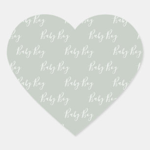 Cœur Bébé vert Sticker Coeur Script pour bébé