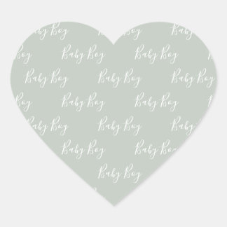 Cœur Bébé vert Sticker Coeur Script pour bébé