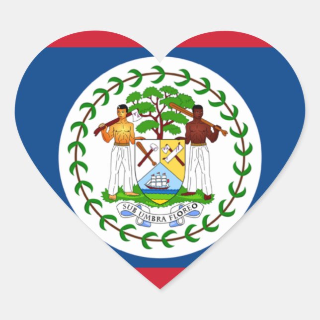 Cœur Bélize Sticker Coeur (Devant)