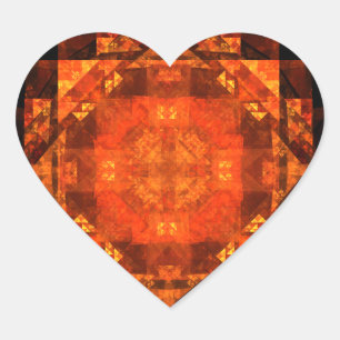 Cœur Bienheureux Sticker Coeur Art Abstrait
