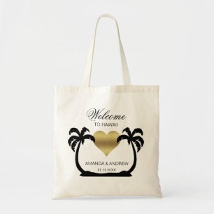 Coeur BIENVENU personnalisé de palmiers de sac de