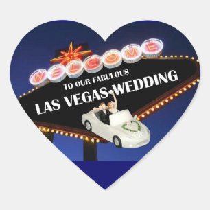 Cœur Bienvenue À Notre Sticker Mariage Fabulous Las Veg
