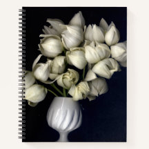 Coeur blanc en carnet noir