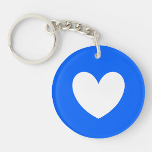 Coeur blanc sur bleu