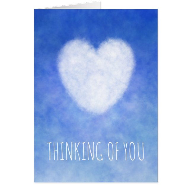 Coeur bleu Penser à votre amitié ou à votre sympat (Devant)