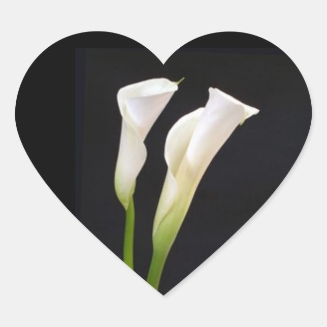 CŒUR CALA LILY ENVELOPE SEAL STICKER (Devant)