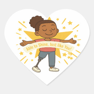 Cœur Capable de briller, comme vous Sticker
