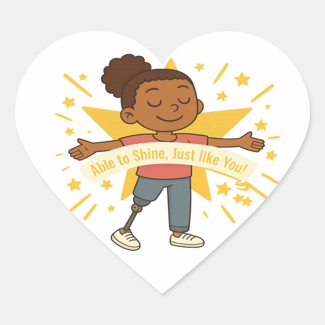 Cœur Capable de briller, comme vous Sticker (Devant)