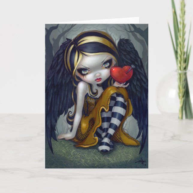 "Coeur carte de voeux de clous" (Devant)