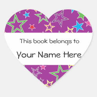 Cœur Ce Livre Appartient À Sticker Personnalisé