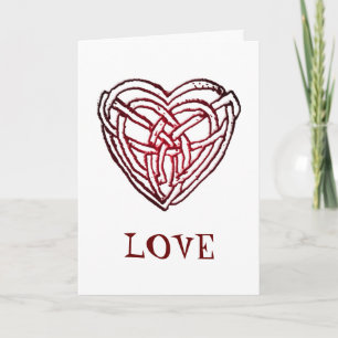 Coeur celtique, AMOUR ! John 3:16 Carte de Noël