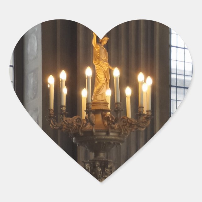 Cœur Chandelier Coeur Sticker (Devant)