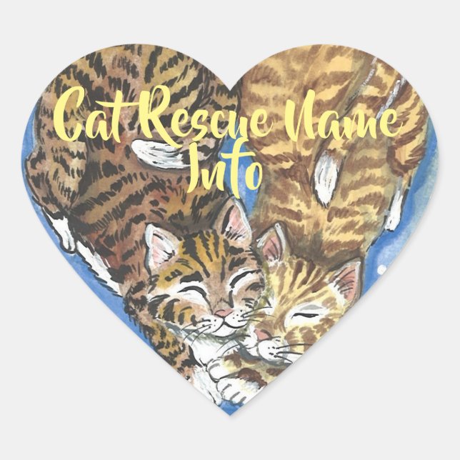 Cœur Chat Kitten Coeur Sticker Secourir Humane Personna (Devant)