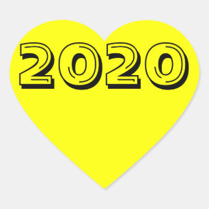 Cœur Classe de Sticker Coeur Jaune 2020 par Janz