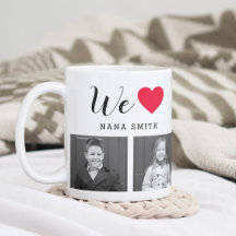Coeur classique COULEUR ÉDITABLE Mug photo personn